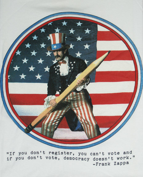 If you don't register, you can't vote and if you don't vote, democracy doesn't work.